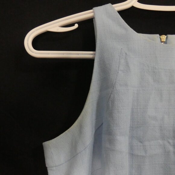 ANN TAYLOR | size 0 | Elegant Light Blue Knee Length Dress | Zip Back Closure - Picture 2 of 14